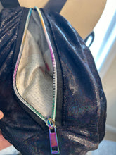 Petite Escargot Snail Shell Backpack in Holographic Black