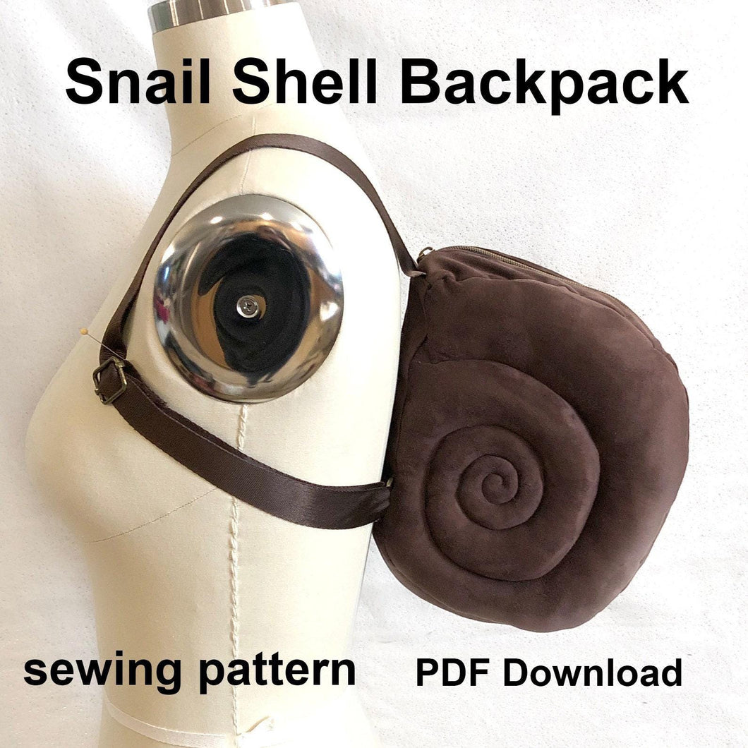Snail Costume for Adults Sewing Pattern - Digital Sewing Pattern - This is a computer PDF file not an actual backpack