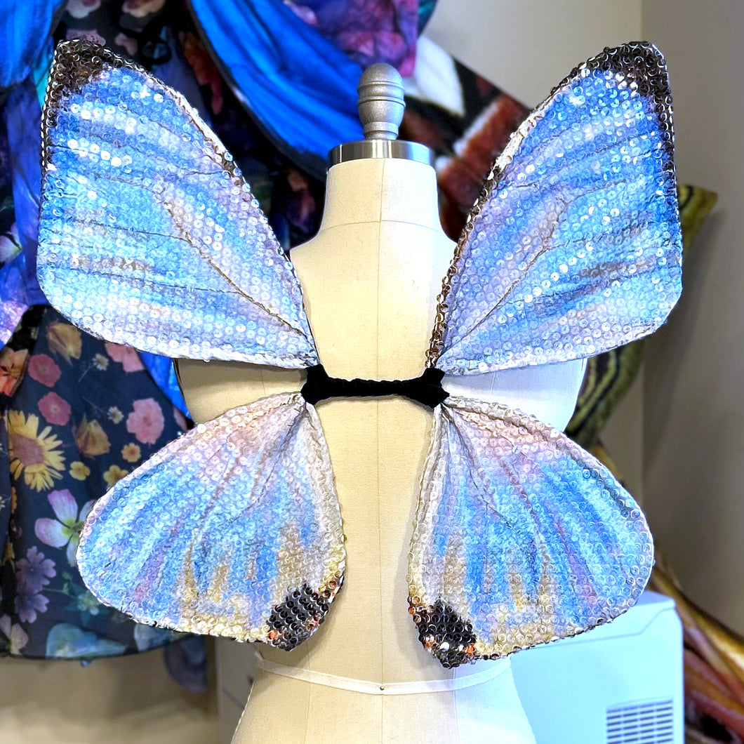 Small Sequin Morpho Sulkowskyi Costume Wings for Halloween