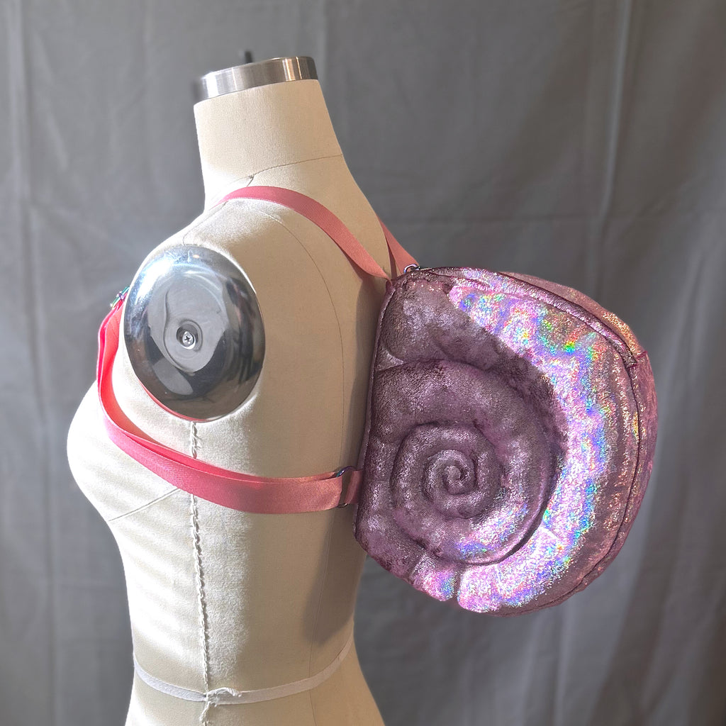 Petite Escargot Snail Shell Backpack in Pink -- Preorder β Moon Moth Wings
