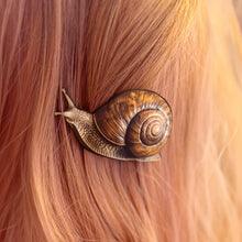 Cottagecore Snail Hair Clip, Whimsical Hair Accessory, Renaissance Festival Hairstyle Accent