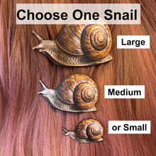 Cottagecore Snail Hair Clip, Whimsical Hair Accessory, Renaissance Festival Hairstyle Accent