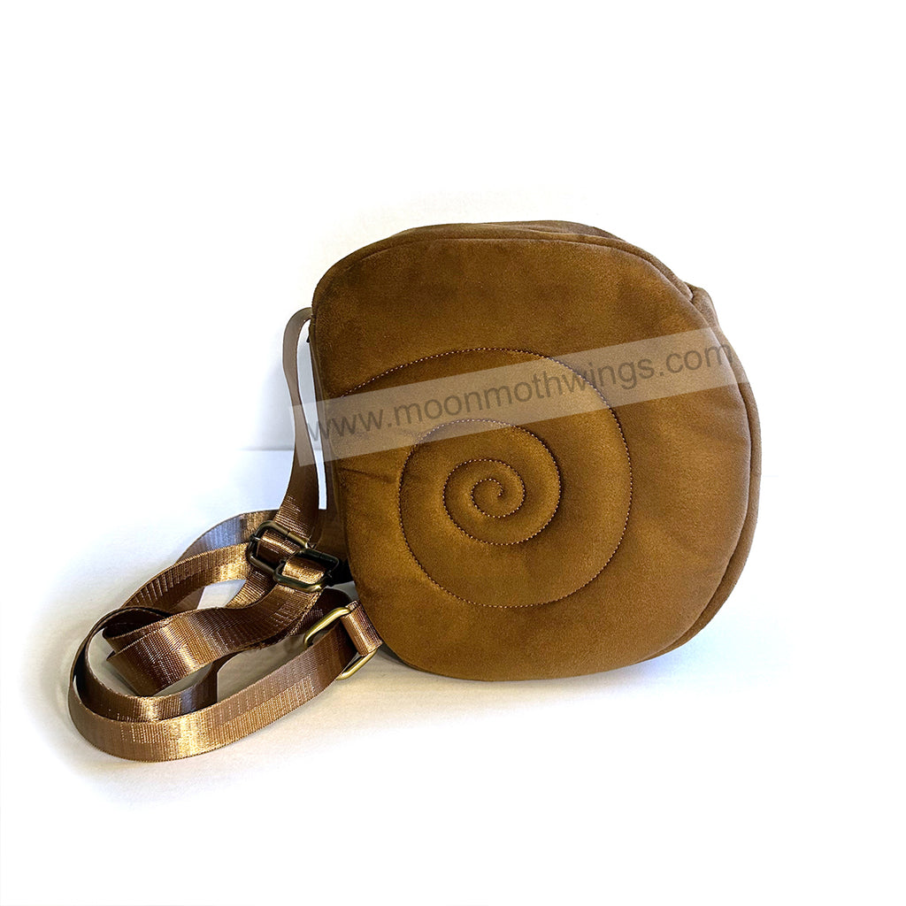 PREORDER -- Structured Brown Snail Shell Backpack with Extra Storage a ...