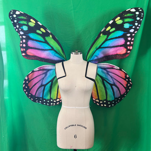Large Rainbow Monarch Butterfly Costume Wings - Butterfly Halloween Costume - Butterfly Wings - Fairytale Wings