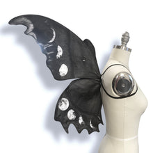 Black Moon Cycle Goth Moth Fairy Wings for Adults