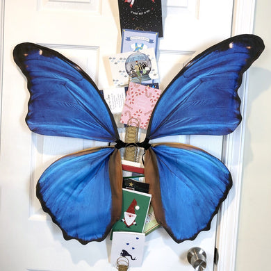 Both Sides Blue Butterfly Costume Wings for Halloween Morpho
