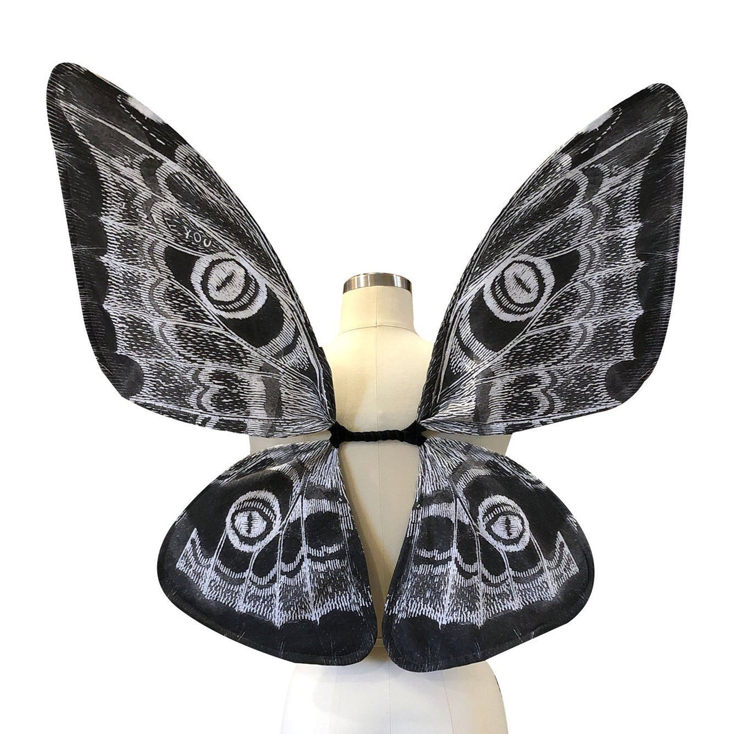 Halloween Mothman Costume Wings for Women - Black and White Moth Wings