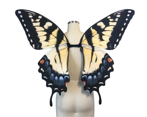 Realistic Eastern Tiger Swallowtail Butterfly Costume Wings for Halloween, Fairy Wings