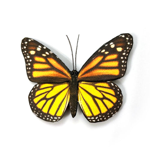 Orange Monarch Butterfly Hair Barrette or Brooch - Butterfly Hair Clip