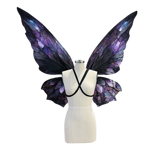 Large Amethyst Crystal Fairy Wings