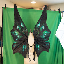 Large Green Emerald Crystal Fairy Wings