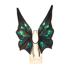 Large Green Emerald Crystal Fairy Wings